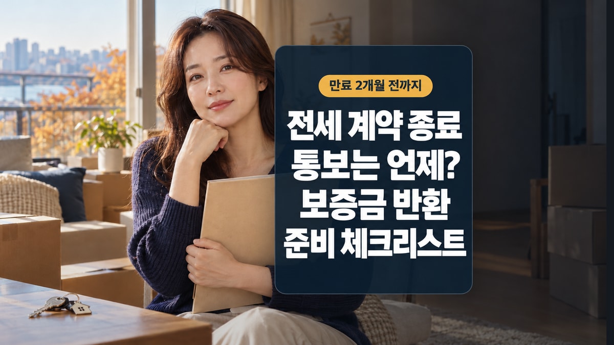 전세 계약 종료 통보 시점과 보증금 반환 준비 순서를 확인하는 이사 예정 임차인
