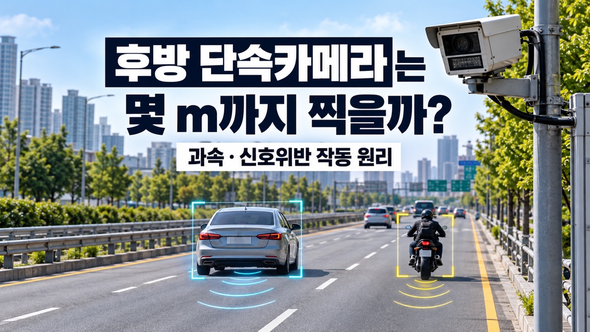 후방 단속카메라가 승용차와 오토바이의 뒷면을 추적하는 도로와 후방 단속카메라는 몇 m까지 찍을까라는 제목